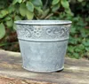 Blumentopf aus Zink, Shabby Chic Stil, 11 cm Höhe, 13 cm Produktbild-Vorschau 2