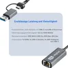hb-digital USB-C® auf Ethernet Adapter mit USB 3.0 Produktbild-Vorschau 2