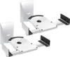 Two white speaker wall mounts are shown against a white background. Voir les images du produit
