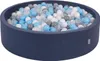 KiddyMoon Bällebad 120x30cm 200 Bälle ∅7cm Rund Bällepool Produktbild-Vorschau 1