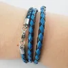 Lederkette Lederband 4 mm Herren Halskette Schwarz / Blau Produktbild-Vorschau 3