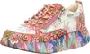 Laura Vita Damen Sneaker floral Leder mit Reißverschluss Produktbild-Vorschau 9