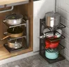 Regał organizer na garnki kuchenny czarny 52x27x23cm Podgląd zdjęcia produktu 4