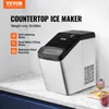 VEVOR 130 W Eiswürfelbereiter Eiswürfelmaschine Edelstahl Produktbild-Vorschau 2
