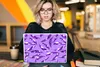 MuchoWow® Laptop Aufkleber Sticker Cover Mädchen - Federn - Produktbild-Vorschau 5
