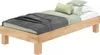 Holzbett breites Einzelbett 100x200 Buche geölt Futonbett Produktbild-Vorschau 1