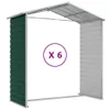 Abri de jardin vert 191x555x198 cm acier galvanisé Voir les images du produit 7