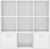 vidaXL Regál na knihy s vysokým leskom biely 98x30x98 cm Náhľad obrázku produktu 7