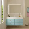Lavabo in Vetroceramica, set di mobili da bagno, 100x55 cm, Anteprima dell’immagine prodotto 1