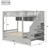 Poschodová posteľ 140 x 200 cm s hydraulicky otváranou Náhľad obrázku produktu 4