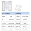 A refrigerator and a table with product specifications. Produktbild-Vorschau