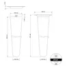 Technical drawing with dimensions of furniture legs. Produktbild-Vorschau
