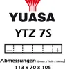 YUASA Wartungsfreie Batterie Werkseitig aktiviert - YTZ7S Produktbild-Vorschau 4