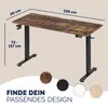 CASARIA® Bureau électrique réglable en hauteur marron 120 x Voir les images du produit 3