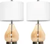 HOMCOM 2-Set Tischlampen Tischleuchten E27 Nachttischlampe Produktbild-Vorschau 1