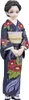 A full-body shot of a figurine of a woman in a kimono. Náhľad obrázku produktu