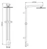 Aqualine TOUR Duschsäule, Höhe 1100mm, Chrom Produktbild-Vorschau 4