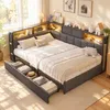 INONEFT Gestoffeerd bed met opbergruimte, 140x200 cm, met Productafbeelding-voorbeeld 2