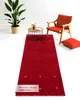 Wollteppich Gabbeh Uni Läufer Rot 60x180 cm | Moderner Produktbild-Vorschau 1