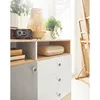 Kommode Jugendzimmer, Eiche mit weiß und grau PINETO-133 Produktbild-Vorschau 2