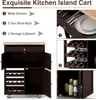A kitchen island cart with various features highlighted by numbered callouts and inset images. Podgląd zdjęcia produktu