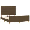 vidaXL Rám postele bez matrace tmavě hnědý 140x200 cm látka Náhled obrázku produktu 1