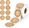 500 Stš¹ck Kraftpapier Aufkleber zum Beschriften, 38mm Produktbild-Vorschau 1