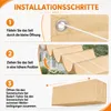 Tenda a onda khaki 2x3 m, retrattile con occhielli, Anteprima dell’immagine prodotto 8