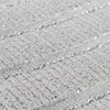 Grauer Teppich mit gebogenen Linien und glänzenden Fäden Produktbild-Vorschau 3