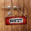 Besetzt oder Frei Wendeschild mit Kordel im Comic-Stil Produktbild-Vorschau 3