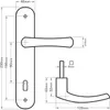 ADGO® Maniglia per porta 90 mm Inserto per serratura nero Anteprima dell’immagine prodotto 5