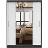 Kleiderschrank Schwebetürenschrank Schrank 150 cm Produktbild-Vorschau 3