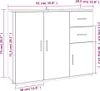 vidaXL Příborník kouřový dub 91x29,5x75 cm výrobek ze dřeva Náhled obrázku produktu 8