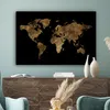 MuchoWow® - Leinwandbilder - Weltkarte - Gold - Luxus - Produktbild-Vorschau 4