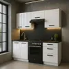 ULWEHOME | Küchenzeile 180 cm Weiß Hochglanz, Produktbild-Vorschau 1