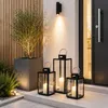 3er Set Windlicht Laternen Set Stalllaterne Metall Schwarz 30/40/53cm Produktbild-Vorschau