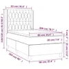 Boxspringbett mit Matratze & LED Creme 90x200 cm Stoff Produktbild-Vorschau 8