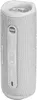 A close-up, side view of a white JBL Flip 6 Bluetooth speaker. Produktbild-Vorschau