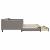 vidaXL Rozkładane łóżko dzienne z szufladami Taupe 100x200 Podgląd zdjęcia produktu 7
