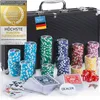 Coffret de poker professionnel noir comprenant 300 jetons Voir les images du produit 1