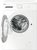 A front view of a white Amica washing machine with the door open. Produktbild-Vorschau