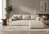 Canapé d’angle LARA droit beige velours Monolith 2 - Voir les images du produit 1