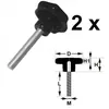 2 x Sterngriffschraube M5 x 30mm DIN6336 A schwarz Ø25 Produktbild-Vorschau 2