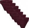 BRUBAKER Lot de 7 slips hommes 100% coton Bordeaux Rouge Voir les images du produit 1