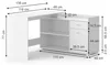 Eckschreibtisch Vicco Noira Weiß 135 x 77 cm mit Schublade, Produktbild-Vorschau 7