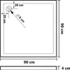 vidaXL Brodzik prysznicowy ABS kwadratowy 90x90 cm Podgląd zdjęcia produktu 9