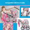 Puppenwagen mit Tasche und verstellbarem Griff – klappbare Produktbild-Vorschau 4