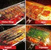 Grillguthalter Grillkorb Edelstahl faltbar Fisch Gemüse Produktbild-Vorschau 11