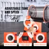 A close-up marketing image of a polishing machine with three inset panels highlighting its features. Náhľad obrázku produktu