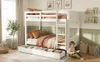 Cama nido de 90x200 cm para niños, color blanco, divisible Vista previa de la imagen del producto 15